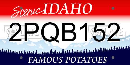 2PQB152 Idaho License Plate