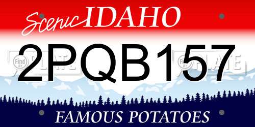 2PQB157 Idaho License Plate