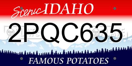 2PQC635 Idaho License Plate
