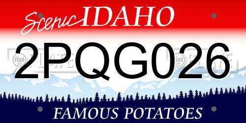 2PQG026 Idaho License Plate