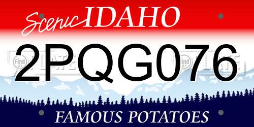 2PQG076 Idaho License Plate