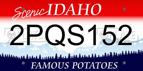 2PQS152 Idaho License Plate