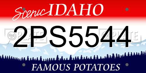 2PS5544 Idaho License Plate