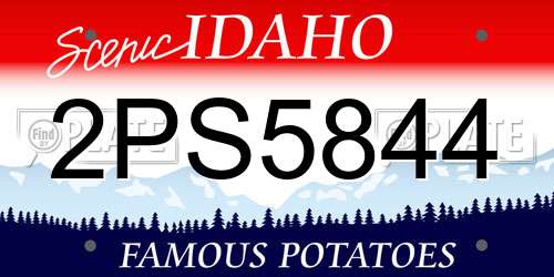 2PS5844 Idaho License Plate