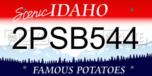 2PSB544 Idaho License Plate
