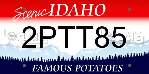 2PTT85 Idaho License Plate