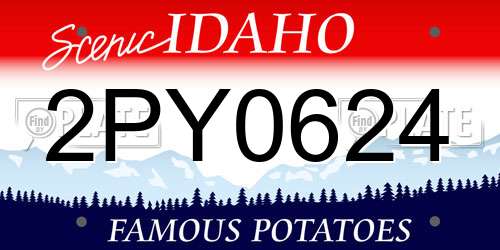 2PY0624 Idaho License Plate