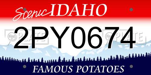 2PY0674 Idaho License Plate