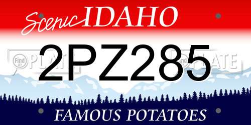 2PZ285 Idaho License Plate