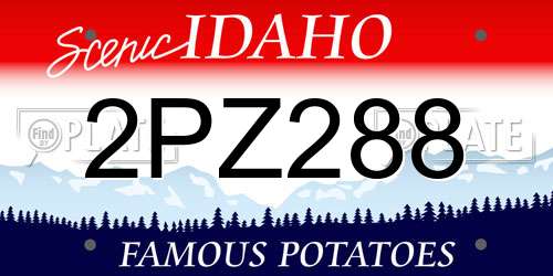 2PZ288 Idaho License Plate