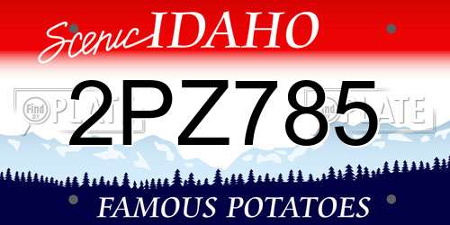 2PZ785 Idaho License Plate