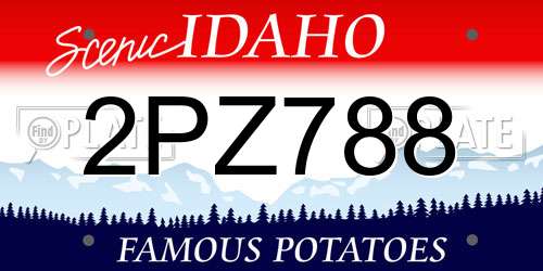 2PZ788 Idaho License Plate