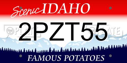 2PZT55 Idaho License Plate