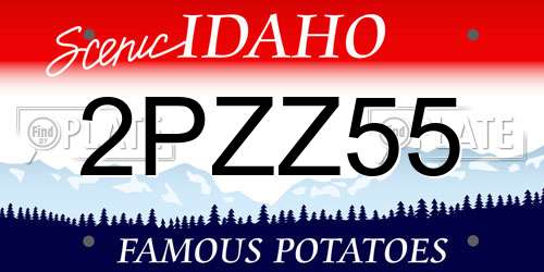 2PZZ55 Idaho License Plate