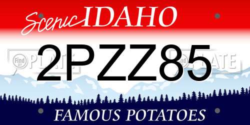2PZZ85 Idaho License Plate