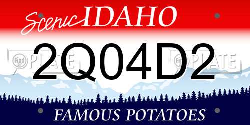 2Q04D2 Idaho License Plate