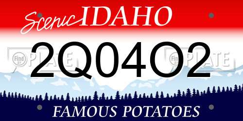 2Q04O2 Idaho License Plate