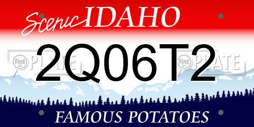 2Q06T2 Idaho License Plate