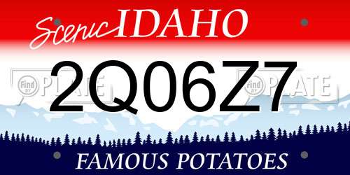 2Q06Z7 Idaho License Plate