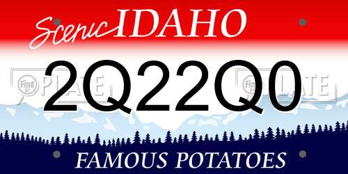 2Q22Q0 Idaho License Plate