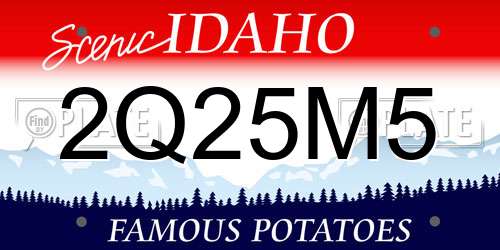 2Q25M5 Idaho License Plate