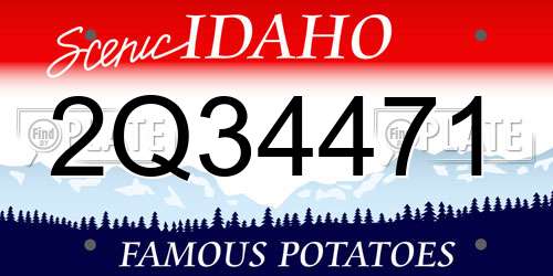 2Q34471 Idaho License Plate