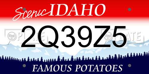 2Q39Z5 Idaho License Plate