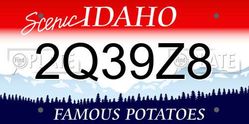 2Q39Z8 Idaho License Plate
