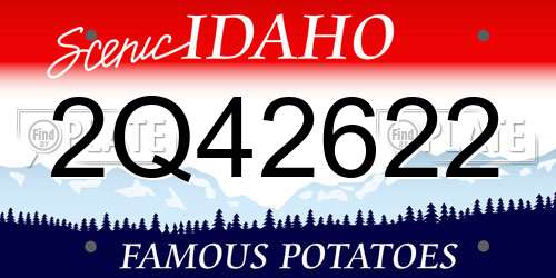 2Q42622 Idaho License Plate
