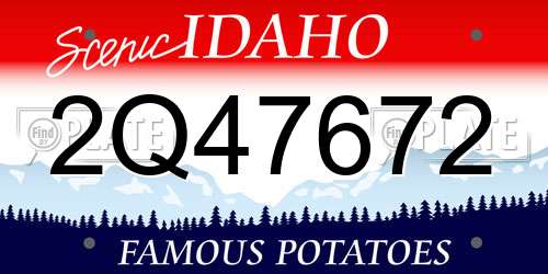 2Q47672 Idaho License Plate