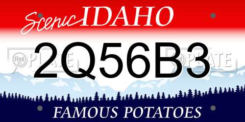 2Q56B3 Idaho License Plate