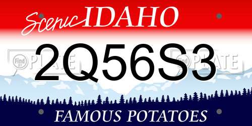 2Q56S3 Idaho License Plate
