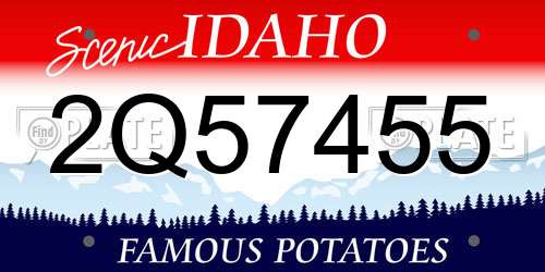 2Q57455 Idaho License Plate
