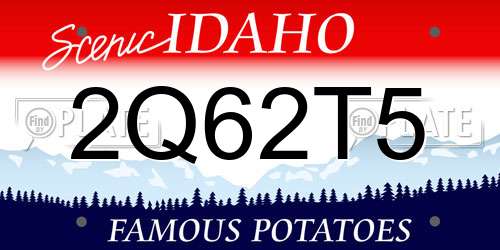 2Q62T5 Idaho License Plate