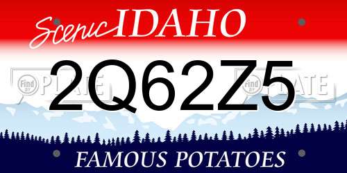 2Q62Z5 Idaho License Plate