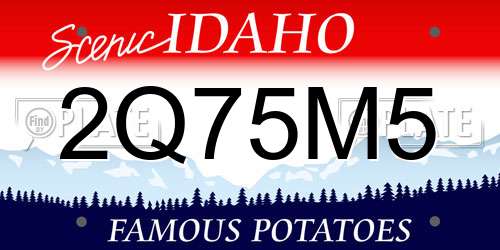2Q75M5 Idaho License Plate