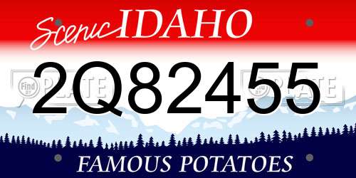 2Q82455 Idaho License Plate