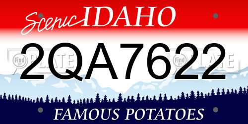 2QA7622 Idaho License Plate