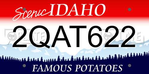 2QAT622 Idaho License Plate