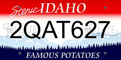 2QAT627 Idaho License Plate