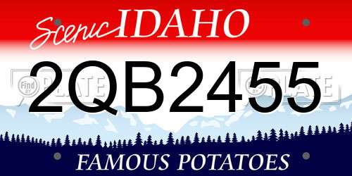 2QB2455 Idaho License Plate