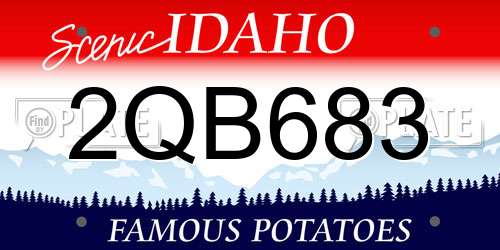 2QB683 Idaho License Plate