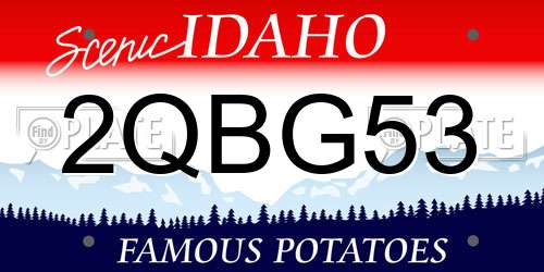 2QBG53 Idaho License Plate