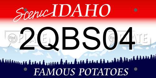 2QBS04 Idaho License Plate