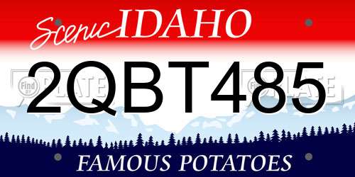 2QBT485 Idaho License Plate
