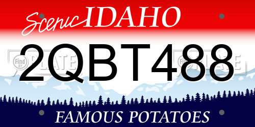 2QBT488 Idaho License Plate