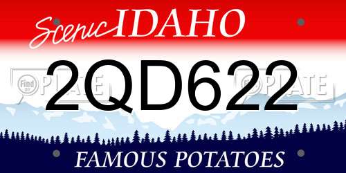 2QD622 Idaho License Plate