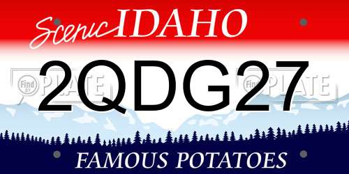 2QDG27 Idaho License Plate