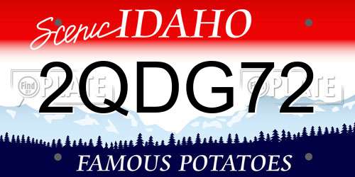 2QDG72 Idaho License Plate