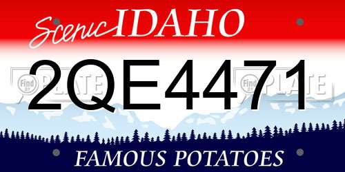 2QE4471 Idaho License Plate